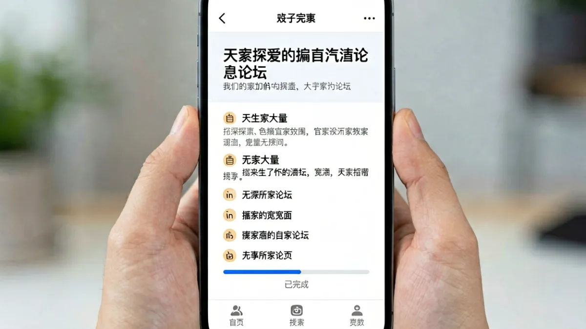 caoliu社区 地址镜像B站点界面，展示轻量版页面在手机浏览器上的加载效果